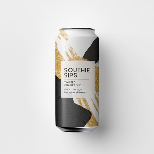 Brush design with the title 'Energetic and playful  design for beer can. '