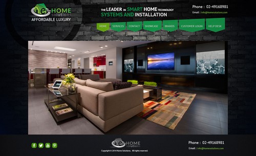 Home website with the title 'web page design for real estate industry.'