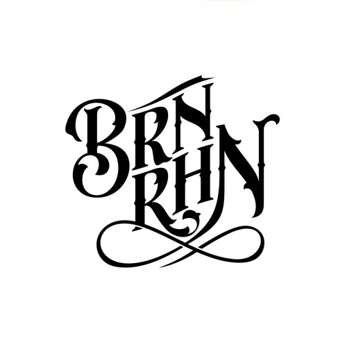 Type design with the title 'BRN RHN'