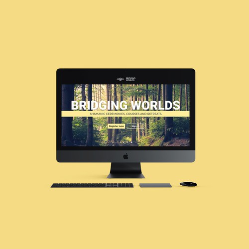 Branding website with the title 'Website design for "Bridging Worlds"'