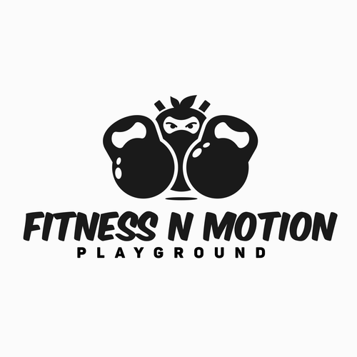 Hidden logo with the title 'Playful logo for fitness center'