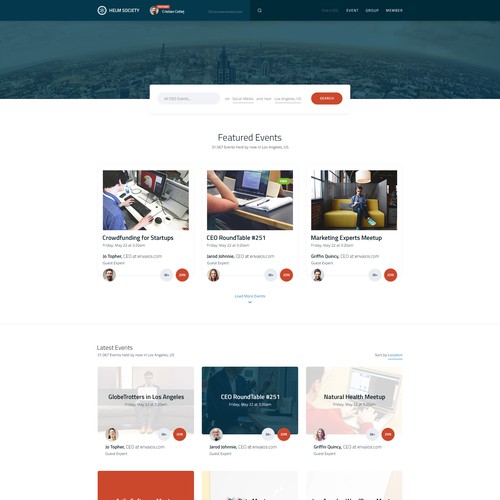 Bootstrap website with the title 'CEO Meetup Platform'
