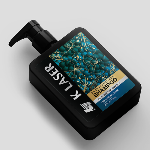 Modern label with the title 'Cosmetic Label Design'