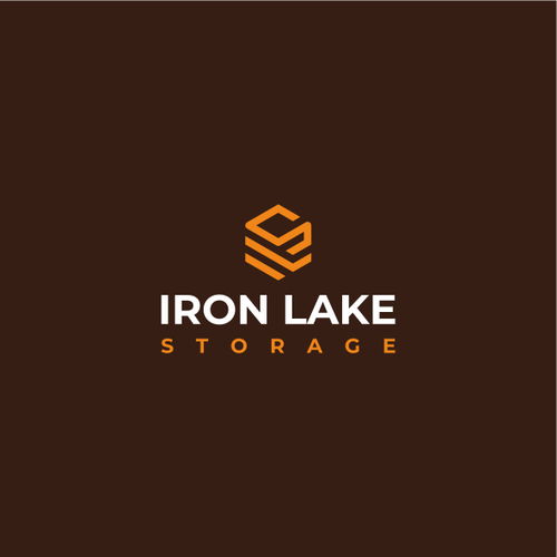 Box brand with the title 'Cubical logo for self-storage units: Iron Lake Storage'