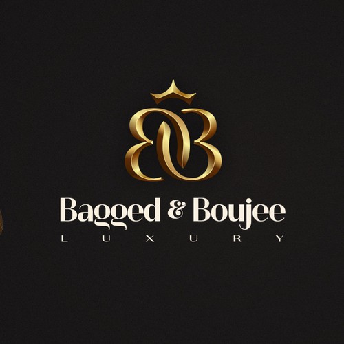 Bag logo with the title 'Bagged & Boujee Logo'