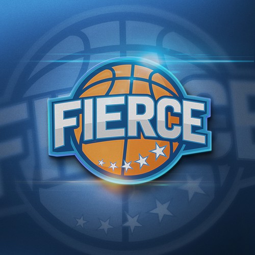 Basketball logo with the title 'Design a Bold, High-End Logo for the Fierce Basketball Brand'