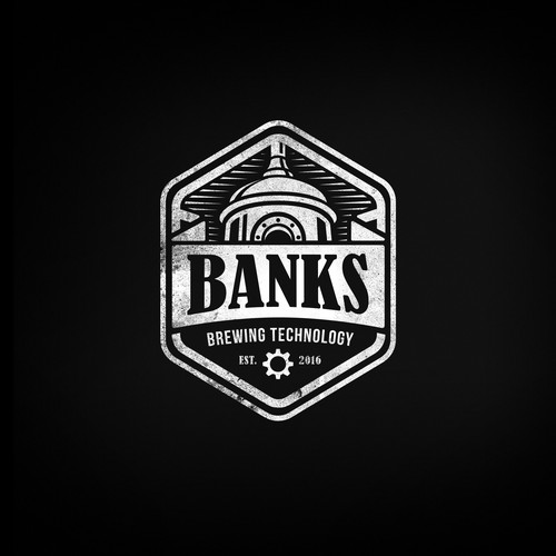 Industrial logo with the title 'Logo for Banks Brewing Technology'