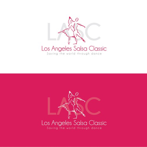 Dance school logo with the title 'Salsa dance logo'