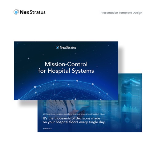 Figma design with the title 'NexStratus Sales Master Deck'