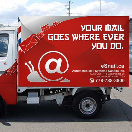 Wrap-around design with the title 'Wrap concept for Mail Company'