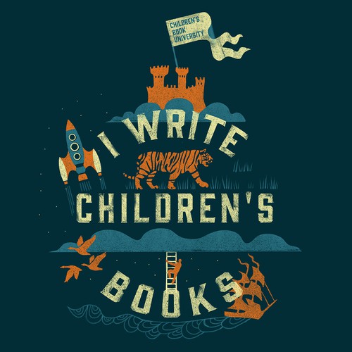Kids' t-shirt with the title 'I WRITE CHILDREN'S BOOKS'