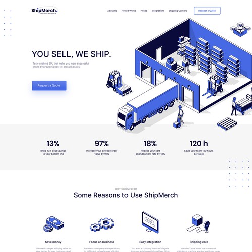 Vehicle design with the title 'ShipMerch'