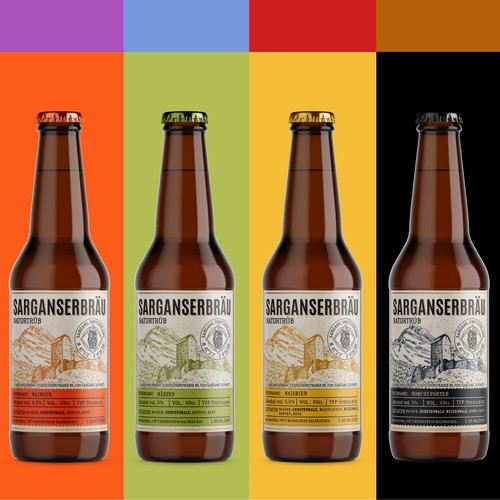 Swiss design with the title 'Beer label design'