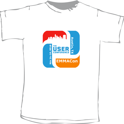 Computer t-shirt with the title 'EMMACon Event Austin Skyline Shirt'