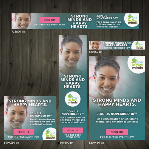 Depression design with the title 'Banner ad design'