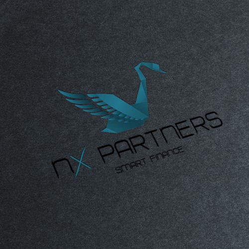 Origami logo with the title 'Logo design'