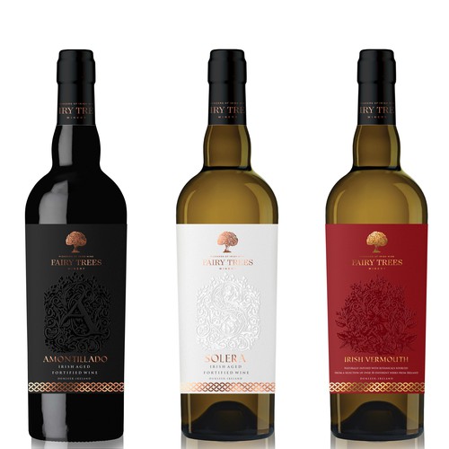 Wine packaging with the title 'Label design'