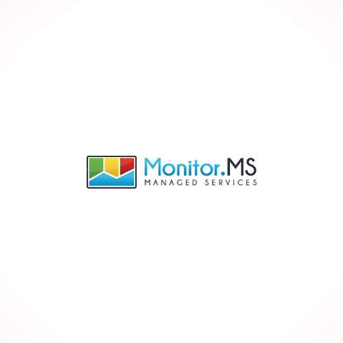 Monitor design with the title 'Logo & Business card design for managed services company Monitor.MS'