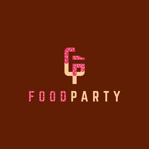 Ice cream design with the title 'FoodParty'