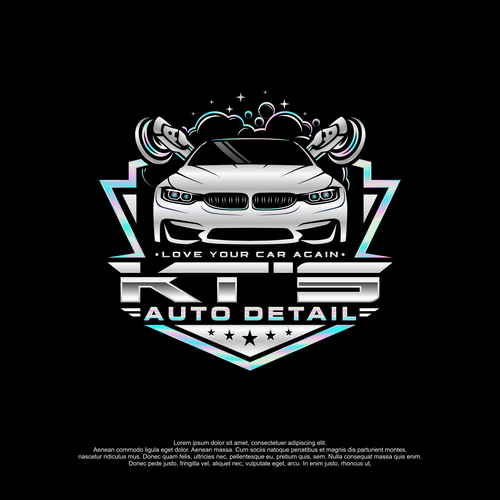 BMW design with the title 'KT'S AUTO DETAIL'