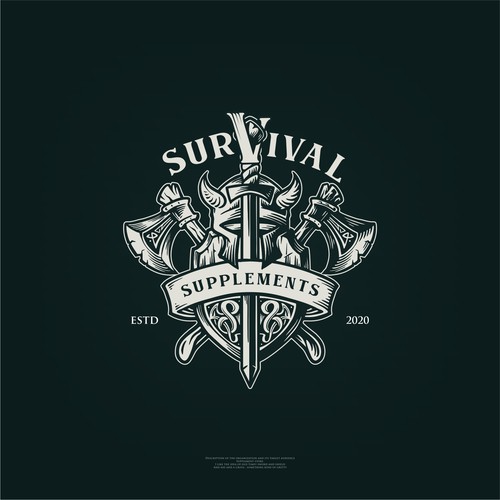 Illustrated logo with the title 'Viking Logo Supplements'