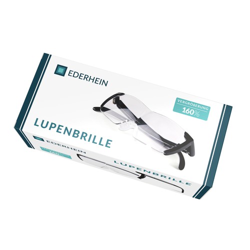 Retail packaging with the title 'Glasses Packaging'