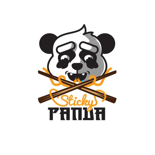 Panda logo with the title 'Fun character design'