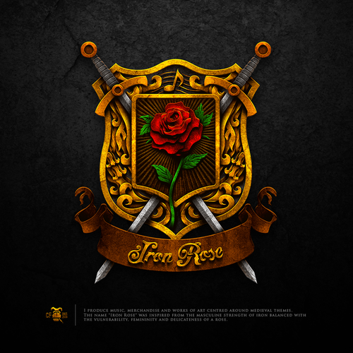 Rose design with the title 'Iron Rose'