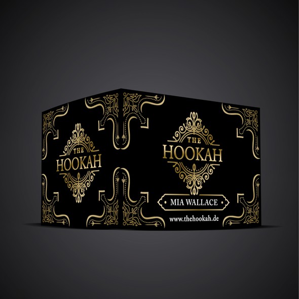 Handmade packaging with the title 'Elegant Packaging Design for "The Hookah"'
