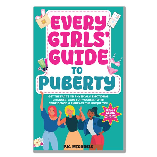 Teen book cover with the title 'Every girls guide to puberty'