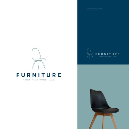 Home furnishing design with the title 'FURNITURE LOGO'
