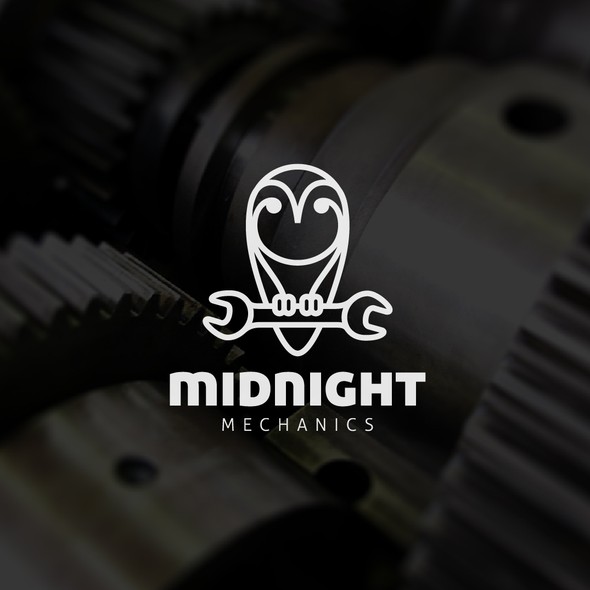 Mechanic logo with the title 'Creative logo for Midnight Mechanics'