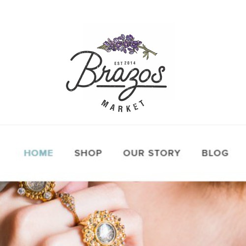 Market logo with the title 'Brazos Market'