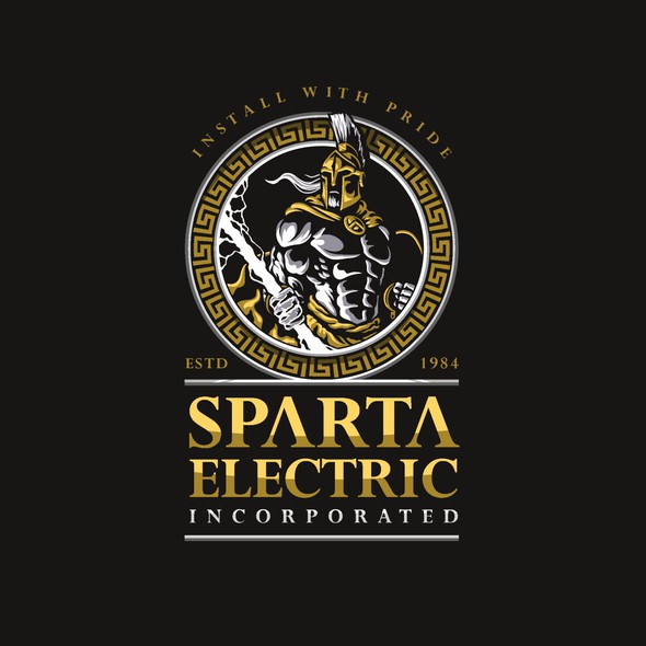 Electrical logo with the title 'Spartan Logo for Electrical Installation Company'