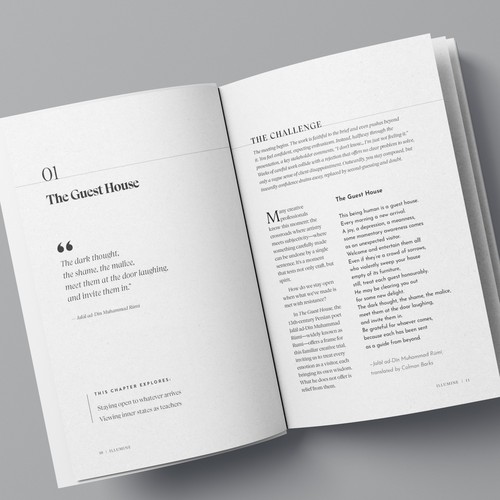 Design with the title 'Book interior layout'