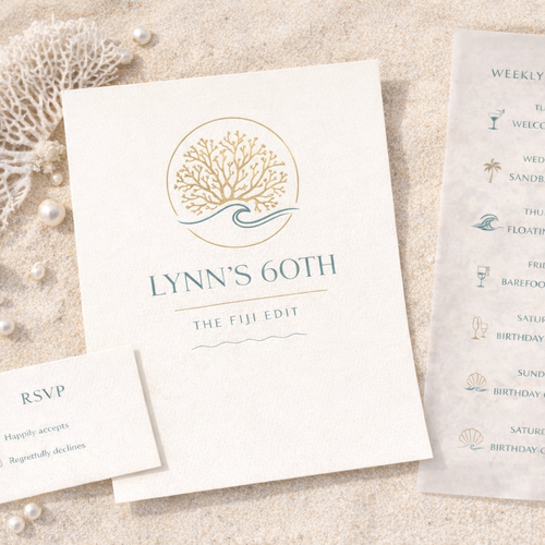 Wedding invitiation logo with the title 'logo design for memorization'