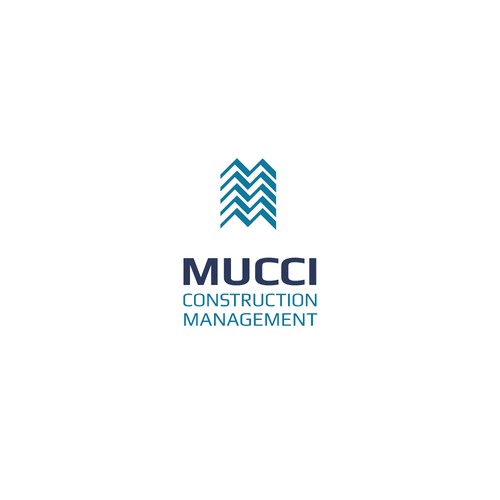Letter m design logo with the title 'Concept for Mucci Construction Management'