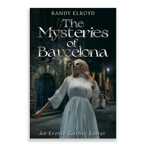 Gothic book cover with the title 'Book cover design for mystery'