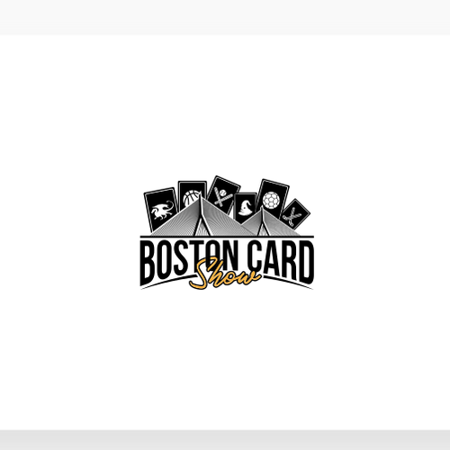 Hockey stick logo with the title 'Boston Card Show'
