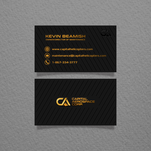Aerospace design with the title 'Logo and Business card design'