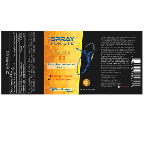 Pills packaging with the title 'Label for Vitamin Product'