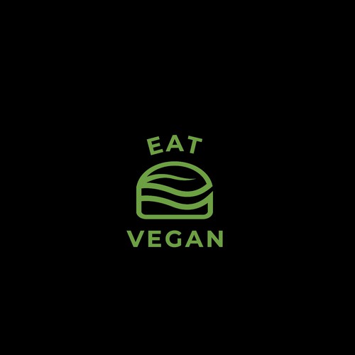 Vegan logo with the title 'Hype logo for  a vegan restaurant'