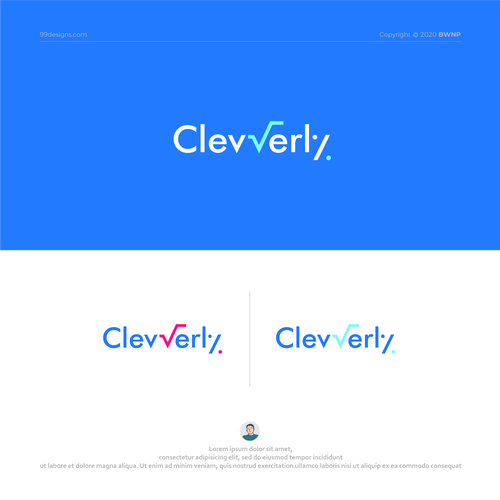 Ocean blue logo with the title 'Clevverly'