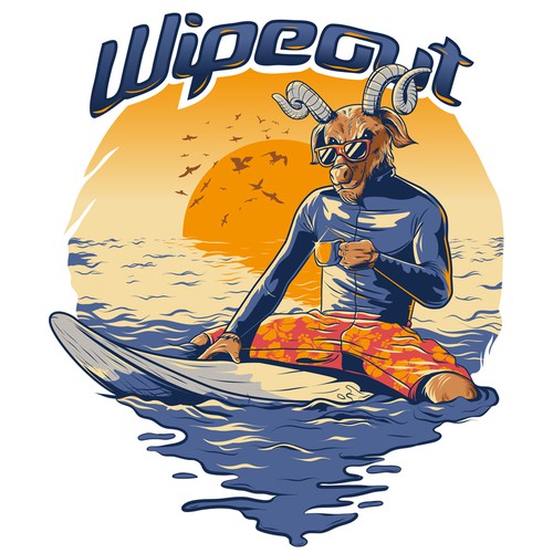 Surfing t-shirt with the title 'vacation'