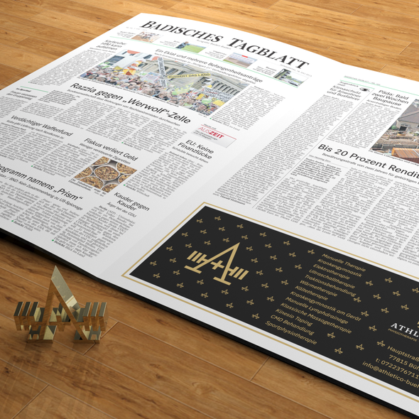 Chic design with the title 'newspaper add'