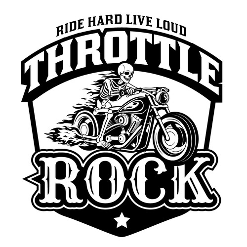Logo with the title 'Throttle Rock Logo'