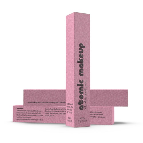Makeup packaging with the title 'Lipstic packaging dsign'