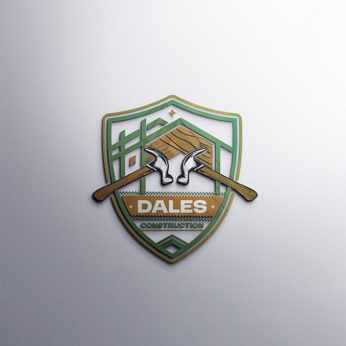 Carpentry logo with the title 'DALES CONSTRUCTION || Logo Design'