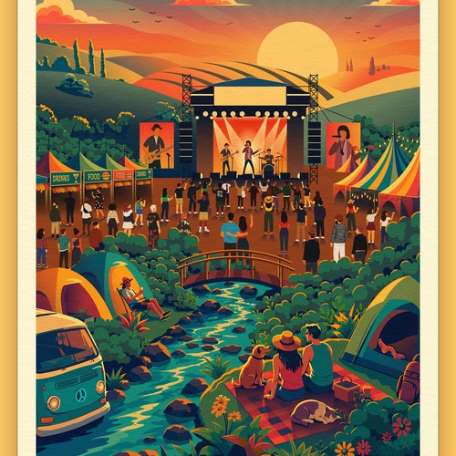 Poster artwork with the title 'Festival Illustration'