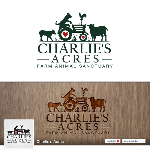 Love brand with the title 'Strong and creative design for a farm animal sanctuary'